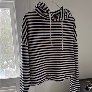 Striped Black and White Hoodie